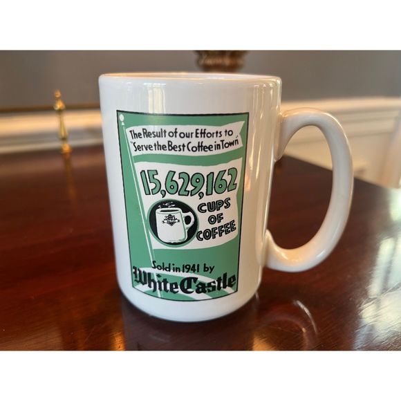 Vintage White Castle Hamburger Ceramic Coffee Mug 15,629,162 Cups of Coffee - Picture 1 of 4